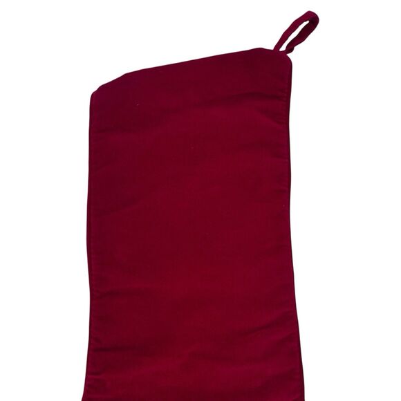 Imperial Elegance Chistmas Stocking Angel Horn Red Blue Wool Needlepoint VTG - Picture 2 of 9